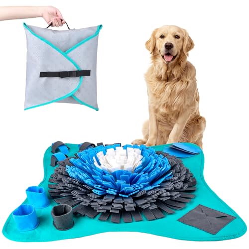 Friendly Barkz Schnüffelmatte für Hunde, 63,3 x 63,3 cm, interaktives Futterspiel für Langeweile, geistige Stimulation, fördert natürliche Futtersuche und Stressabbau – Hundespielzeug zur Bereicherung von Friendly Barkz