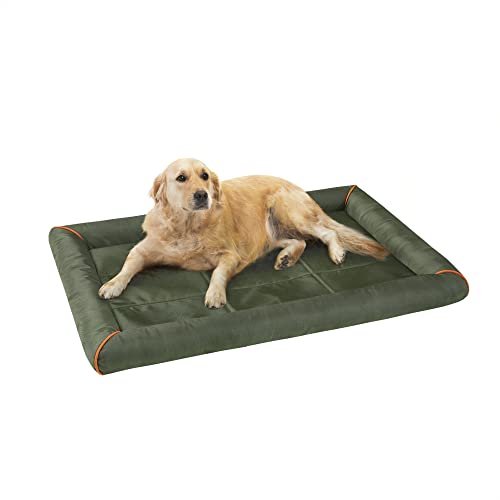 Friends Forever Bolster Hundekäfigmatte 106,7 cm, waschbare Hundeboxunterlage für erhöhtes Hundebett und Hundekäfigbett, Oxford, Nova Oliver Grün von Friends Forever