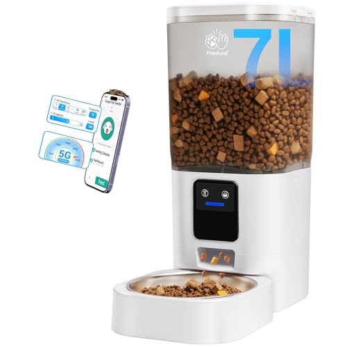 Frienhund 5G WiFi Futterautomat Katze: Futterspender Katze mit APP-Steuerung,Futterautomat Hund mit 7L Katzenfutter-Vorratsbehälter, Katzenfutter Automat mit Alexa für Mehrere Haustiere Frienhund 5G WiFi Futterautomat Katze: Futterspender Katze mit APP-Steuerung,Futterautomat Hund mit 7L Katzenfutter-Vorratsbehälter, Katzenfutter Automat mit Alexa für Mehrere Haustiere von Frienhund