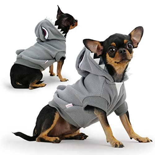 Frienperro Dog Hoodies, Cat Hooded T Shirts Pet Outfits Cotton, Gray, S von Frienperro