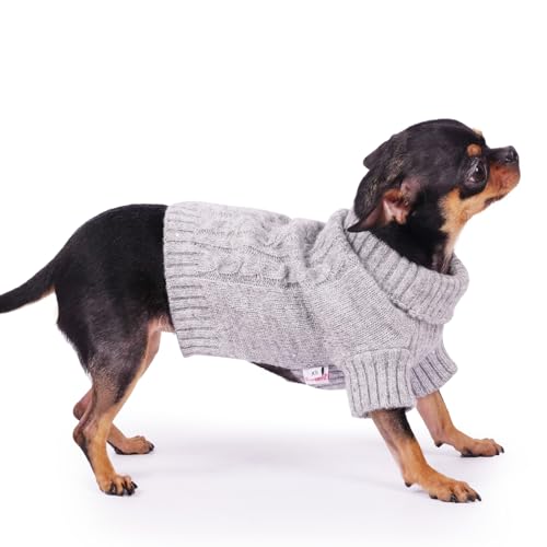 Frienperro Halloween-Hundepullover für kleine Hunde, Welpenpullover mit Pailletten, Strickpullover, Sweatshirt, warmer Winter-Rollkragen, Haustierpullover, Hundekostüme, Outfit für Chihuahua, Yorkie, von Frienperro