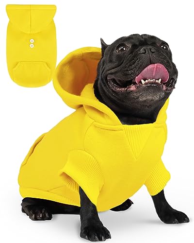 Frienperro Kleine Hundekleidung, 100 % Baumwolle, Büffelkariert, Hunde-Kapuzenpullover für Hund, Mädchen, Jungen, Chihuahua, Welpen, Hundekleidung, Frenchie, Haustier-Winterkleidung, Sweatshirt, von Frienperro