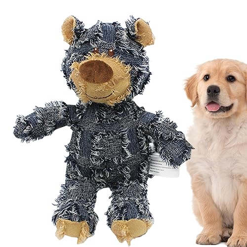 Quietschender Bär Hundespielzeug - Lustiges Hund Gefülltes Kauspielzeug - Mehrzweck-Hundespielzeug für Aggressive Kauer, Hunde, Katzen von Frifer