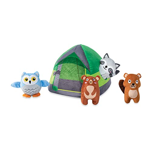 Fringe Studio Hide & Seek 289216 Plüsch-Hundespielzeug-Set, Happy Camper von Fringe