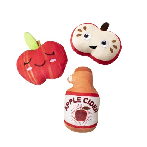 Fringe Studio Plüsch-Hundespielzeug-Set, Apples of My Eye, 3-teiliges Set, Pet Shop Collection (662044) von Fringe