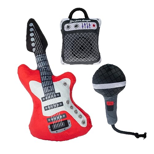 Fringe Studio Plüsch-Hundespielzeug-Set, bereit zum Rocken, 3-teiliges Set, Pet Shop Collection (312512) von Fringe