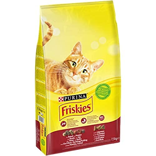 FRISKIES Croquettes au boeuf, poulet et légumes - 7,5 kg - Chat adulte von Friskies