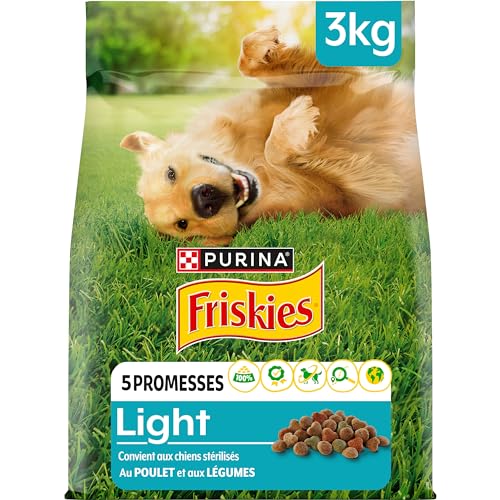 FRISKIES Trockenfutter für Hunde, leicht, Huhn, Gemüse, 3 kg von Friskies