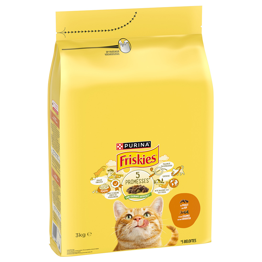 PURINA Friskies Adult Katze mit Huhn und Gemüse - 3 kg von Friskies