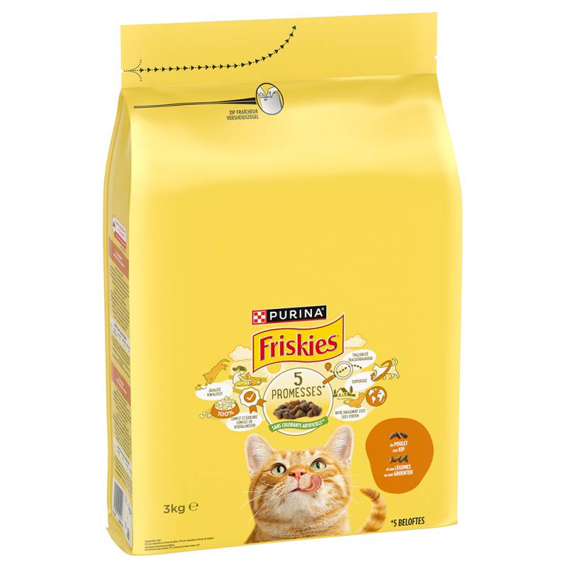 PURINA Friskies Adult Katze mit Huhn und Gemüse - 3 kg von Friskies