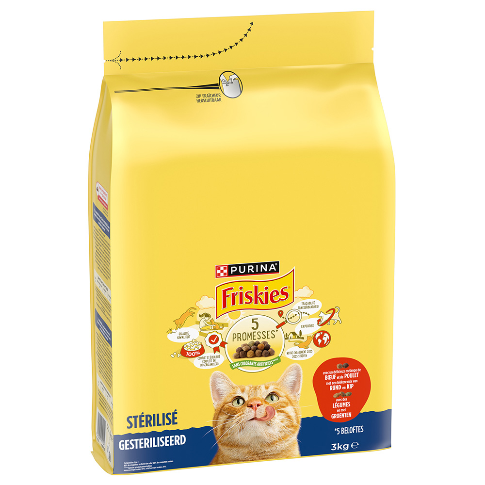 PURINA Friskies Sterilized Katze mit Rind, Huhn und Gemüse - 3 kg von Friskies