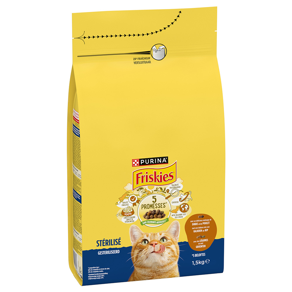 PURINA Friskies Sterilized Katze mit Truthahn, Huhn und Gemüse - 1,5 kg von Friskies