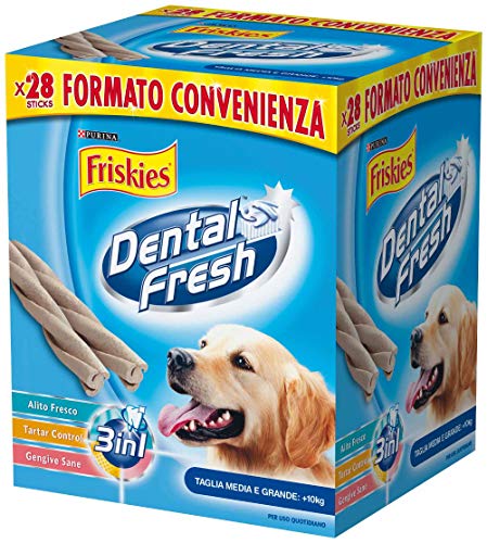 Purina Friskies Dental Fresh 3-in-1 Hundesnacks, mittlere und große Größe, 6 Packungen à 720 g von Friskies