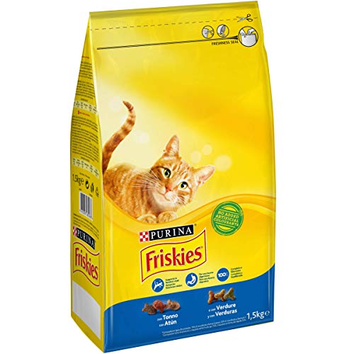 Purina Friskies Futtermittel für Erwachsene Katzen, Thunfisch und Gemüse, 1,5 kg von Friskies