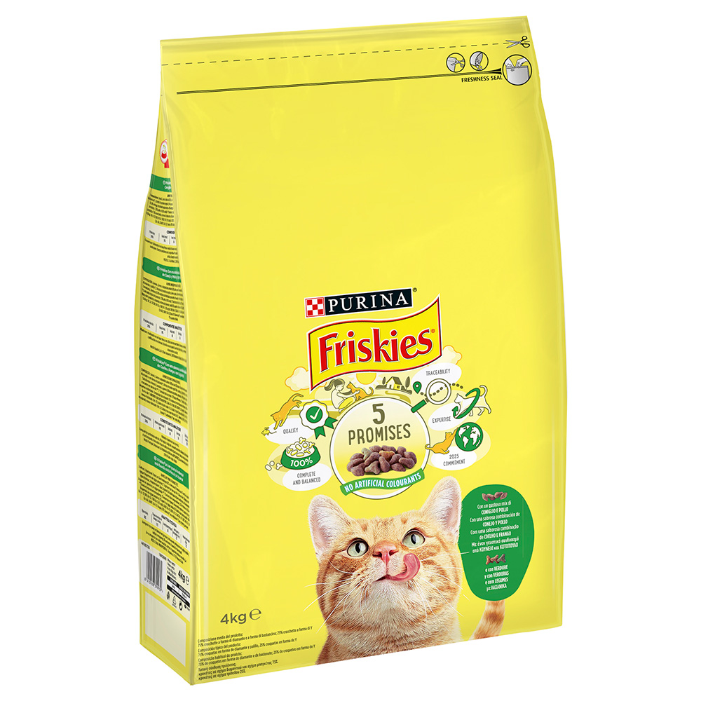 PURINA Friskies Katze mit Kaninchen, Huhn und Gemüse - 4 kg von Friskies