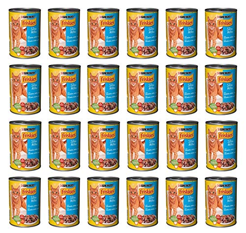 Purina Friskies Katzenfutter Lachs Thunfisch Gemüse für Ausgewachsene Katzen24x400g (Pack 24 Dosen) von Friskies