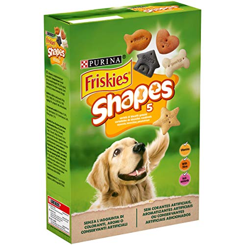 PURINA FRISKIES Shapes Snack für Hunde Erwachsene Kekse mit Zusatz von Vitaminen 8 Packungen à 400 g von Friskies