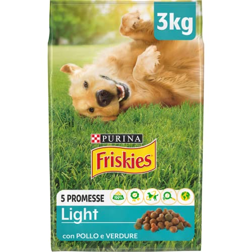 Purina Friskies leichtes Trockenfutter für Hunde mit Huhn und Gemüse, 4 Packungen à 3 kg von Friskies