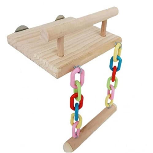 Vogel Papagei Perches Käfig Spielzeug Holzhamster Spielen-Turnhalle-ständer Holzschaukel Rattan Ball Spielzeug Vogelbedarf von Froiny