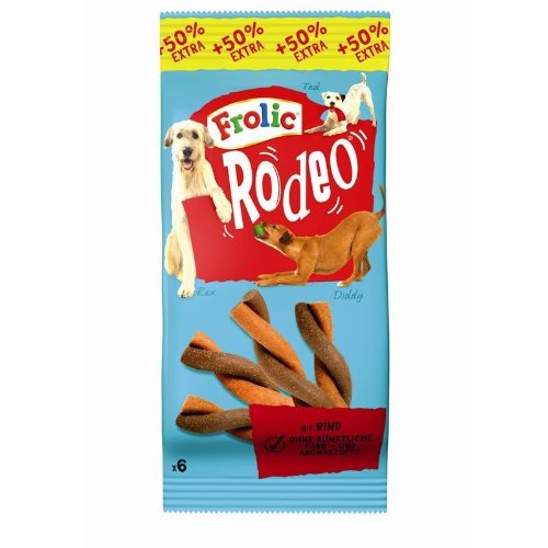 Frolic Snack Rodeo mit Rind | 18x6 Stück Hundesnack Kausnack von Frolic