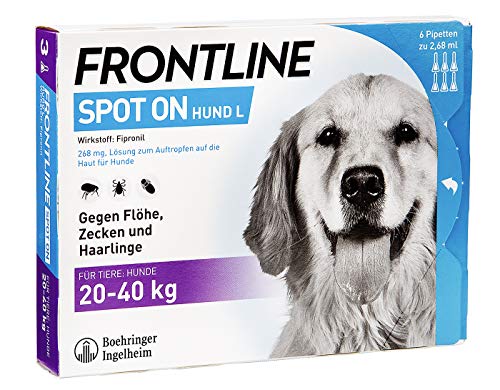 FRONTLINE SPOT ON gegen Zecken und Flöhe bei Hunden 6 Stk. (20-40kg) von FRONTLINE