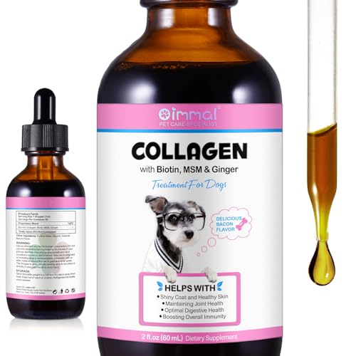 Flüssiges Kollagen für Hunde | Kollagen für Hunde | Flüssiges Kollagen Haut und Fell | Juckreizlinderung für Hunde mit Allergien | Haut und Fell Ergänzung für Hunde Speckgeschmack 2fl.oz von Frovetani