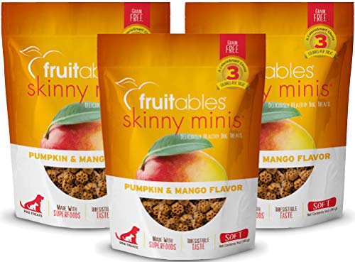 Fruitables dünne Minis Kürbis & Mango Soft & Chewy Hundefestlichkeit 3er Pack von Fruitables