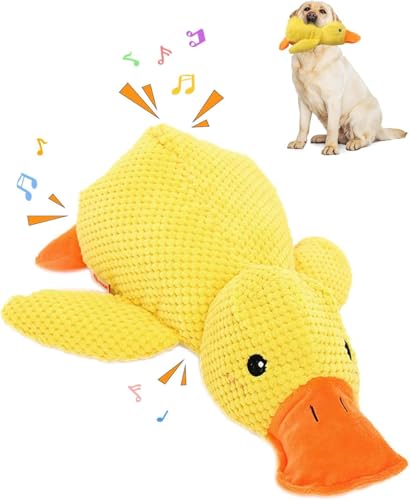 Frundoo Hundespielzeug Ente, Unzerstörbares Hundespielzeug, Quietschspielzeug Hund Kuscheltier für Hunde, Bequemes Spielzeug Hunde Plüsch Soundspielzeug für Hunde Plüsch Kauspielzeug von Frundoo