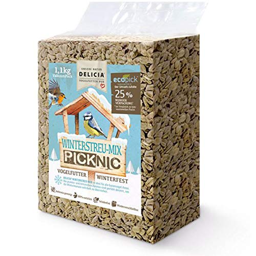 Frunol Delicia Winterstreu-Mix PICKNIC Winter-Vogelfutter VakuumPack, 1,1 kg von Frunol Delicia