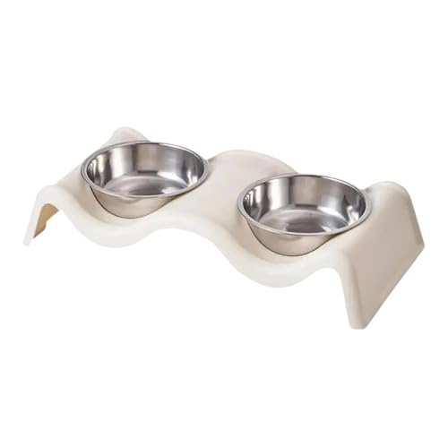 Anti-Slip Pet Bowl | Double Dishes for Food and Water | Stainless Steel Pet Bowl | Anti Slip Pet Double Dishes for Food & Water Feeding | Pet Supplies Stainless Steel Pet Bowl for Puppy Cats von Fruusv