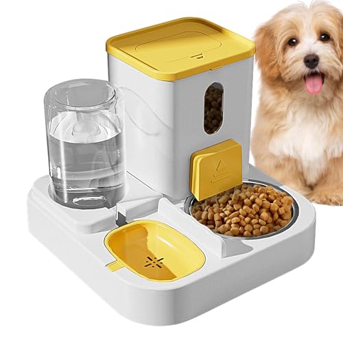 Auto Pet Feeder, Automatic Water Dispenser and Food Dispenser with Large Capacity for Small Pets, Cats, and Dogs, Function Feeder System, Convenient and Easy-to-Clean Feeding Solution for Busy von Fruusv