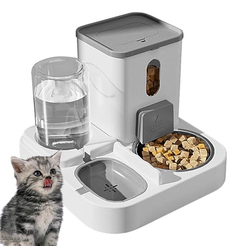 Auto Pet Feeder, Automatic Water Dispenser and Food Dispenser with Large Capacity for Small Pets, Cats, and Dogs, Function Feeder System, Convenient and Easy-to-Clean Feeding Solution for Busy von Fruusv