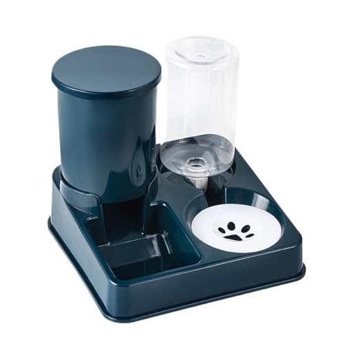 Cat Feeder and Water Dispenser, 2 In 1 Non-Slip Pet Bowl, Portable Pet Food and Water Dispenser, Detachable Automatic Feeders for Cat, Dog, Bunny, Convenient Pet Feeding Station, Easy to Clean, von Fruusv