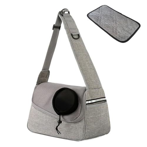 Dog Carrying Sling, Shoulder Bag Pet Sling Carrier, Dog Carry Bag with Storage Pocket, Breathable Travel Pet Carrier, Puppy Carrier for Cats Small Dogs, Pet Supplies, Comfortable Sling for Easy von Fruusv