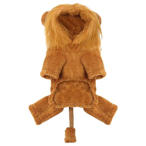 Dog Lion Costume - Cozy Pet Cosplay Dress Up Outfit with Soft Lion Wig, Perfect for Small to Large Dogs – Cute, Warm, and Fun Pet Clothes for Halloween, Parties, and Everyday Use von Fruusv