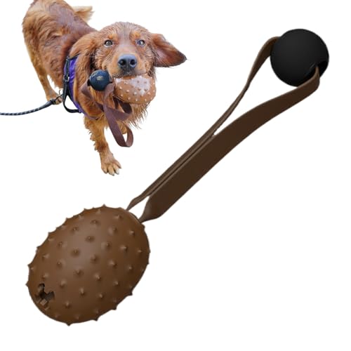 Dog Puzzle Feeder, Coffee Bean Interactive Slow Feeder Toy, Food Dispensing Tug Toy, Puppy Teeth Cleaning Chew Ball Sturdy& Safe, Ideal for Small, Medium & Large Dogs 4.45x3.39x2.83 Inches von Fruusv