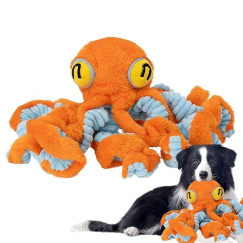 Dog Squeak Toys, Octopus Squeaky Chew Teething Toy, Plush Puppy Chew Plaything, Interactive Pet Supplies for Small, Medium & Large Breeds, Teething and Chewing Fun von Fruusv