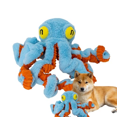 Dog Squeak Toys, Octopus Squeaky Chew Teething Toy, Plush Puppy Chew Plaything, Interactive Pet Supplies for Small, Medium & Large Breeds, Teething and Chewing Fun von Fruusv