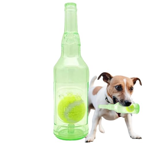 Dog Toy Bottle, Floating Squeaky Toys Interactive with Tennis Ball Inside, Teething Toy for Small and Medium Dogs, Fun Pet Supplies for Fetch & Chewing, 1 Pieces von Fruusv