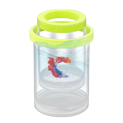 Floating Fish Breeding Box, Clear Aquarium Breeder and Betta Incubator Separator, Hatchery Tank for Guppy, Shrimp & Small Fish, Independent Space, 5.63x3.66 Inches von Fruusv