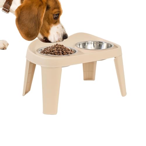 Foldable Dog Water Feeder, Double Pet Food Water Bowls, Travel-Friendly Dog Bowl Set, Dog Cat Elevated Feeder, Spill-Proof Food Bowl Stand, Raised Dog Bowl for Medium Dogs von Fruusv