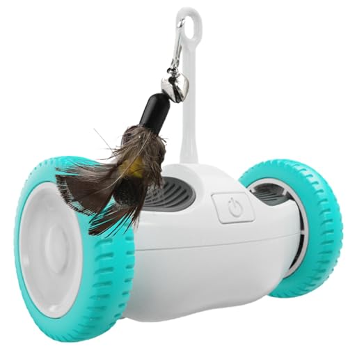 Fruusv Automatic Interactive Cat Toy, Smart Cat Toy, Rechargeable Cat Toy, Kitten Toy Car, Feather Cat Toy, Interactive Pet Toy, Automatic Cat Exercise Toy, Battery Operated Cat Toy von Fruusv