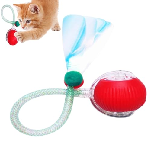 Fruusv Cat Ball Toy, Automatic Cat Toy, Rolling Cat Toy, Dog Toy with Tail, Interactive Cat Toys, Indoor Cat Toys, Cat Entertainment Ball, Small Cat Toys, Big Cat Toys, Cat Balls for Interaction von Fruusv