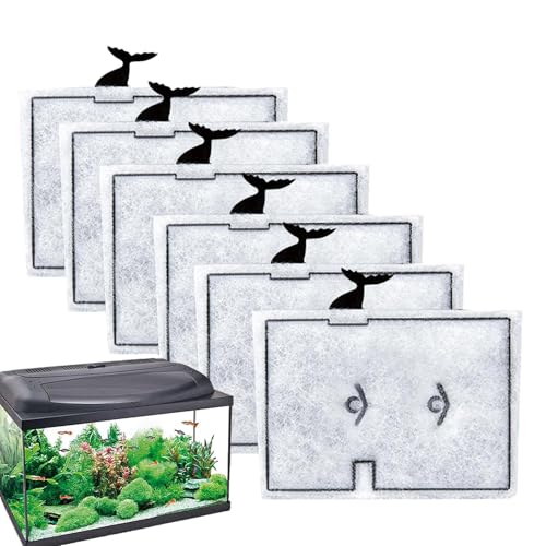 Fruusv Filterkartusche für Aquarium, Filterkartusche für Aquarium - 6 Stück Aktivkohlefilterkartusche,Aquarium-Filter-Ersatzkartusche, hocheffizienter Aquarium-Filter, Aktivkohle-Filterkartuschen von Fruusv