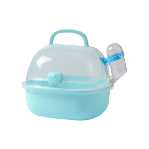 Fruusv Hamster-Reisetrage,Hamster-Tragekäfig | Hamster-Tragetasche,Tragbare Hamster-Reisetasche, atmungsaktive Hamster-Outdoor-Box mit Wasserflasche für kleine Haustiere, Mäuse, Hamster von Fruusv