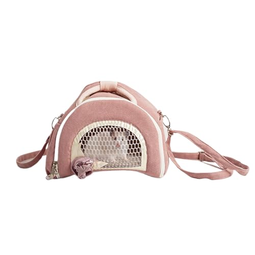 Fruusv - Hamster Take-Out Bag, Small Animal Takeaway Bag with Shoulder Straps, Small Animal Hamster Carrier, Breathable Pet Bag for Hamster, Bunny, Bird and Small Pet 24x19x17cm/9.45x7.48x6.69 inche von Fruusv