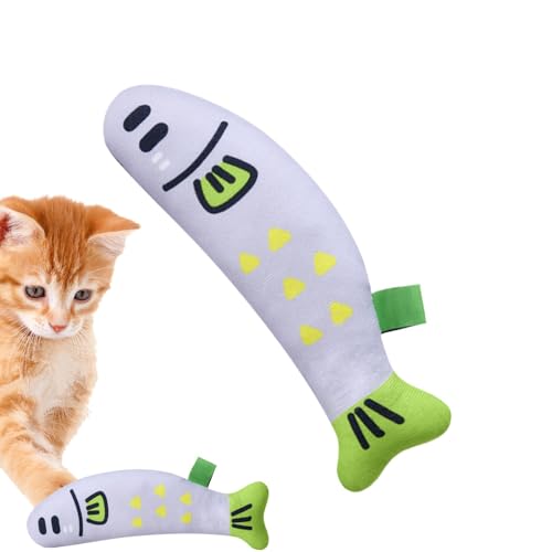 Fruusv Interactive Kicking Catnip Toy, Catnip Fish Teaser for Cats, Soft Crinkle Cat Toy, Cat Kicking Toy for Cats, Catnip Toy for All Cat Breeds, Fish Catnip Kicking Toy for Cats von Fruusv