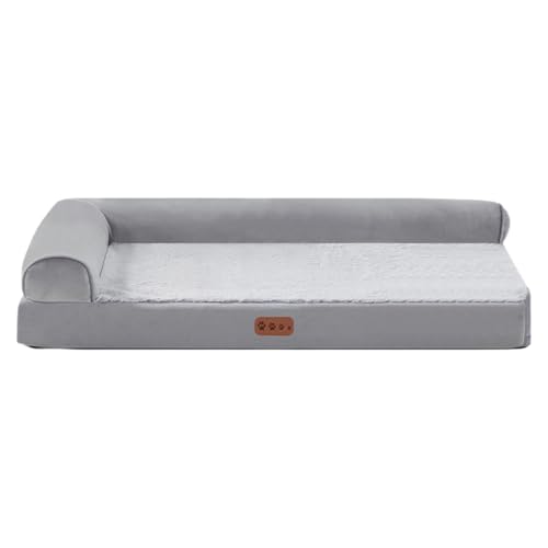 Fruusv Supportive Foam Pet Couch Bed | Washable Foam Sofa Pet Couch with Removable Bolsters | Large Dog and Puppy Bed for Comfort and Joint Support, Ideal for Pets of von Fruusv