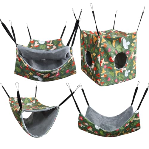 Hamster Hammock, 4 Pieces Breathable Ferret Tunnel Hammock, Pet Cage Accessories, Anti-Slip Small Animal Sleeping Bed for Hamsters, Squirrels, Chinchillas, Pink & Green Hamster Hammock, 4 Pieces Breathable Ferret Tunnel Hammock, Pet Cage Accessories, Anti-Slip Small Animal Sleeping Bed for Hamsters, Squirrels, Chinchillas, Pink & Green von Fruusv