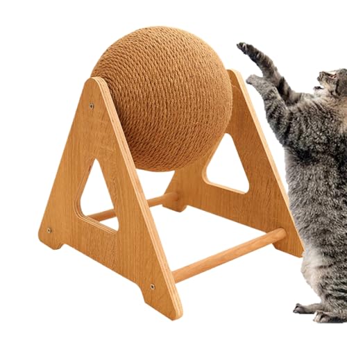 Kratzspielzeug für Katzen, interaktives Haustierspielzeug, langlebige Holz-Kratzbasis, rollende Unterhaltung, ideal für kleine, mittelgroße und große Kätzchen, Chinchillas, Holzfarbe Kratzspielzeug für Katzen, interaktives Haustierspielzeug, langlebige Holz-Kratzbasis, rollende Unterhaltung, ideal für kleine, mittelgroße und große Kätzchen, Chinchillas, Holzfarbe von Fruusv